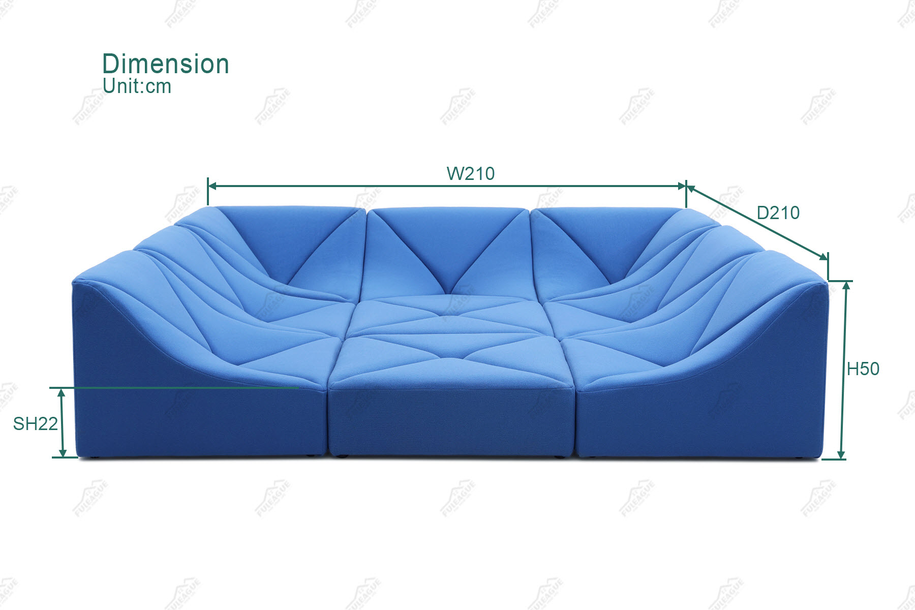 9 piece modular sectional sofa