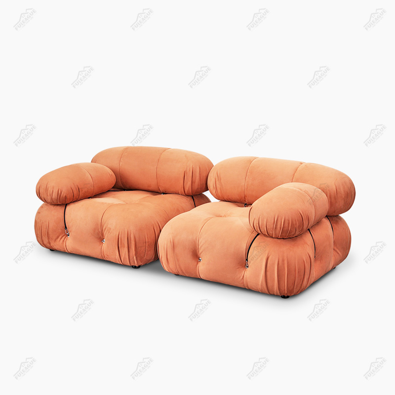 Modular sectional sofa loveseat in Fabric FA350-L&R which include 1xLeft seat,1xRight seat