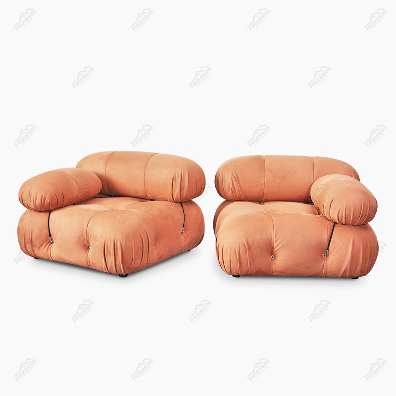 Modular sectional sofa loveseat in Fabric FA350-L&R which include 1xLeft seat,1xRight seat