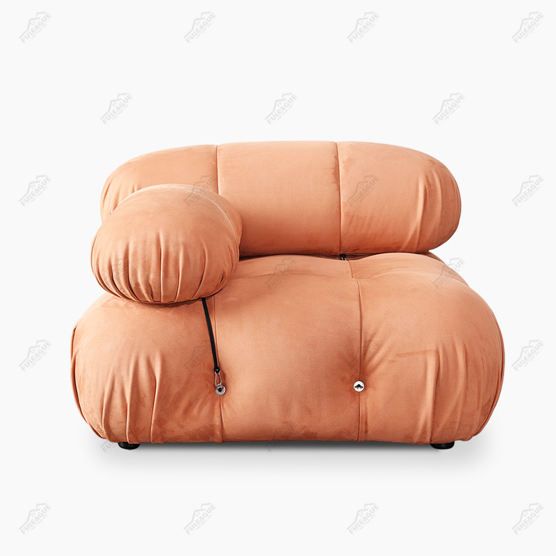 Modular sectional sofa with Ottoman FA350-L&M&R&O in Fabric which include 1xLeft+Middle+Right seat &1xOttoman