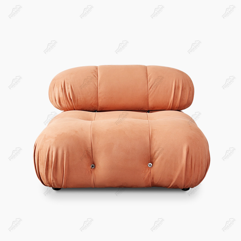 Modular sectional sofa with Ottoman FA350-L&M&R&O in Fabric which include 1xLeft+Middle+Right seat &1xOttoman