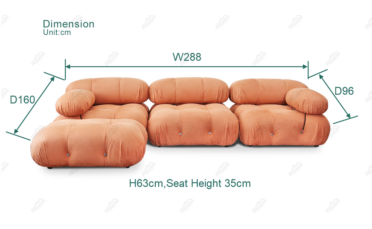 Fuleague modular sofa on sale dimension FA350-L&M&R&O