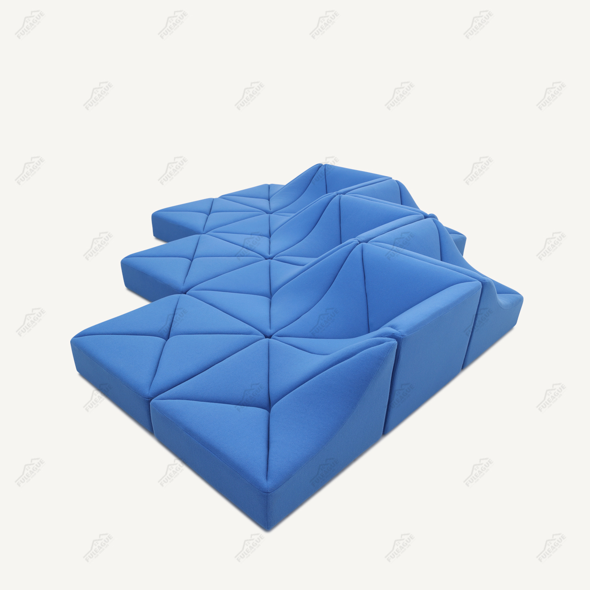 Modular Sofa 12 Pieces Sectional Sofa In Fabric FA399-12PCS-A