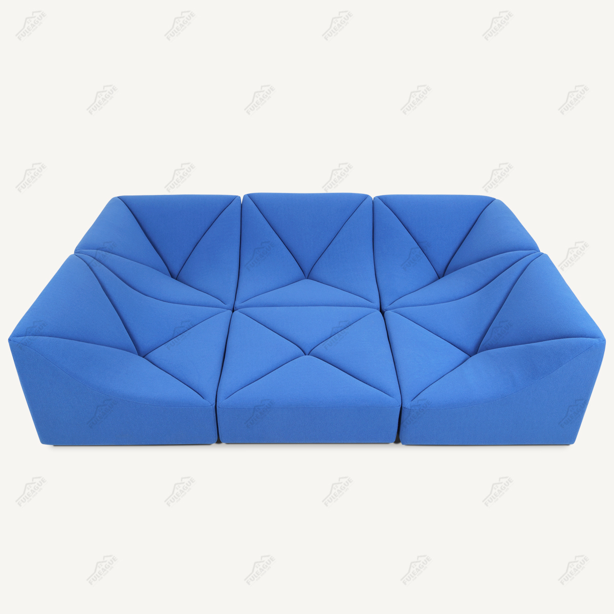 Modular Sofa Couch 6 Pieces Sectional Sofa In Fabric FA399-6PCS-A