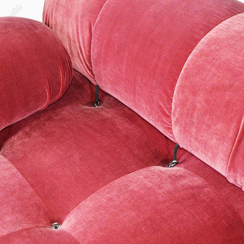 Modular square couch with Right Armrest in Fabric FA350-R