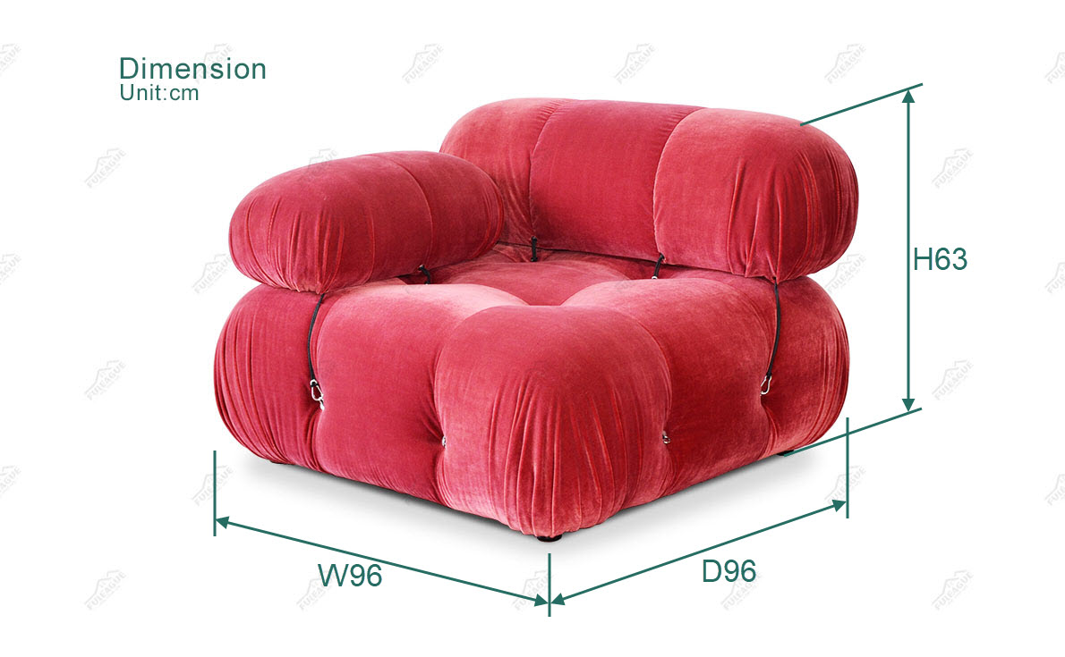 Fuleague Modular square couch dimension FA350-R