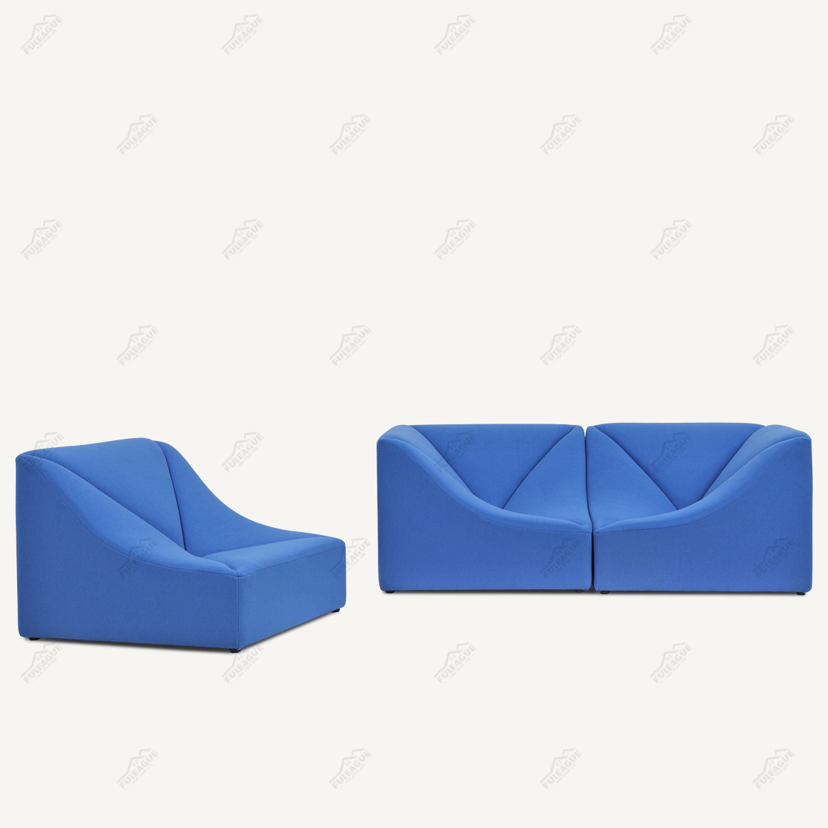 Module Couch 3 Pieces Sectional Sofa In Fabric FA399-3PCS