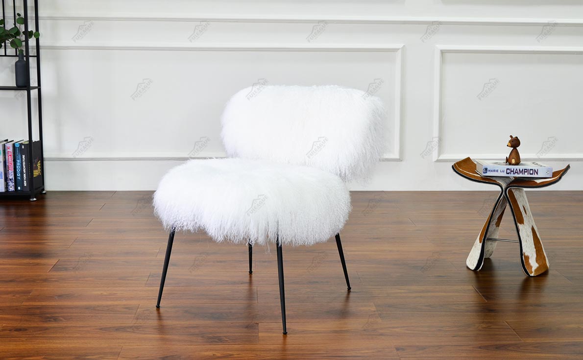 Fuleague white fluffy lounge chair FA340