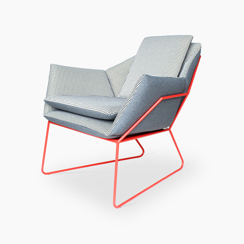 New York Armchair Replica by Sergio Bicego in Fabric FA185-F