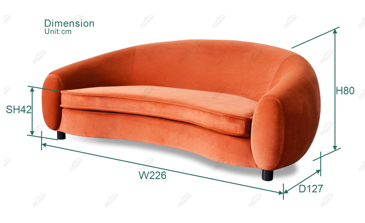 Dimension of Polar Bear sofa FA359-1S-F