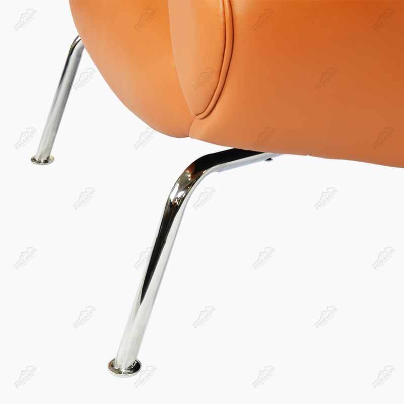 Ox chair and ottoman replica FA048-ANL in Premium Aniline Leather Upholstery