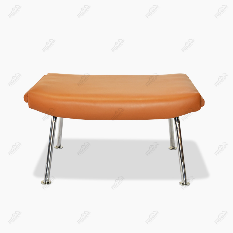 Ox chair and ottoman replica FA048-ANL in Premium Aniline Leather Upholstery