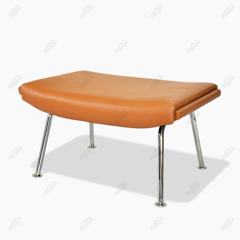 Ox chair and ottoman replica FA048-ANL in Premium Aniline Leather Upholstery