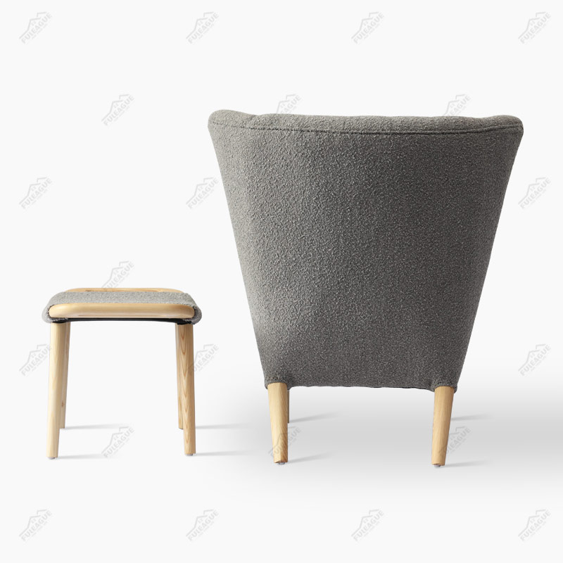 Papa Bear Chair And Ottoman Replica in Cashmere FA060-1S-F