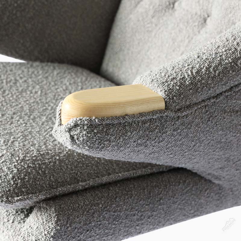 Papa Bear Chair And Ottoman Replica in Cashmere FA060-1S-F