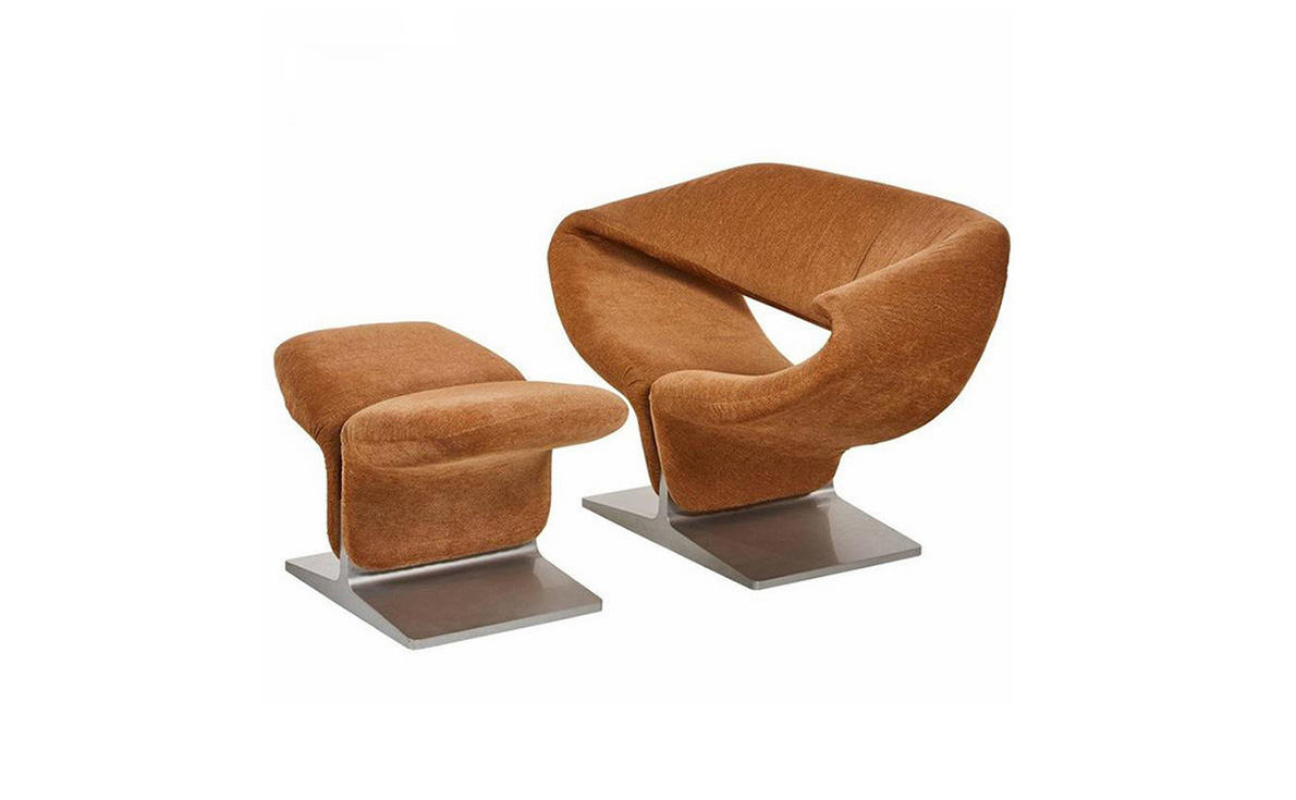 Fuleague paulin ribbon footstool FA349-O