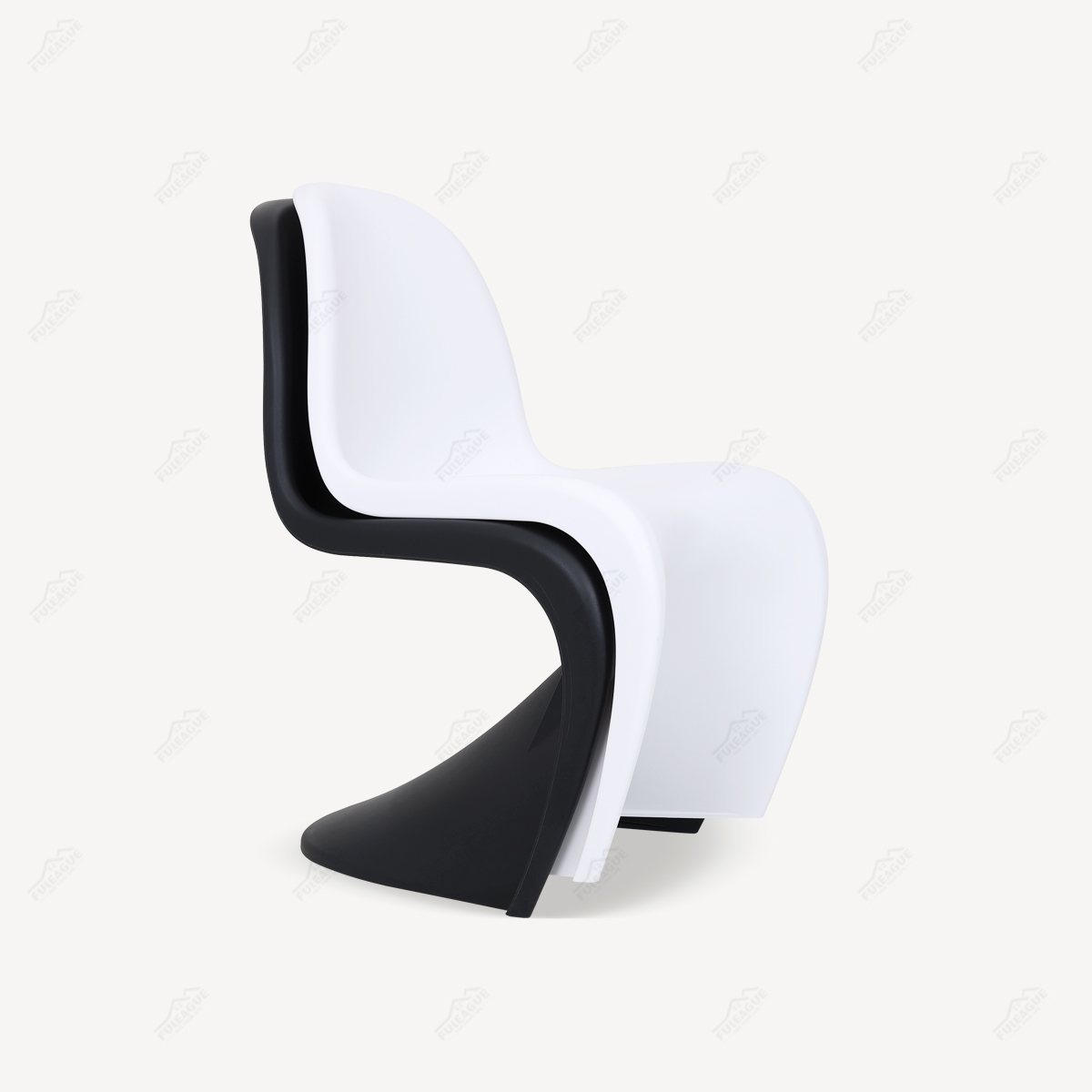 Plastic Back Chair ,Verner Panton Chair FXP052-PP (Set of 4)