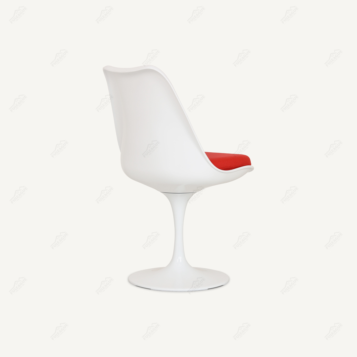 Plastic Dining Chair Without Armrest, Upholstered Seat FXD054