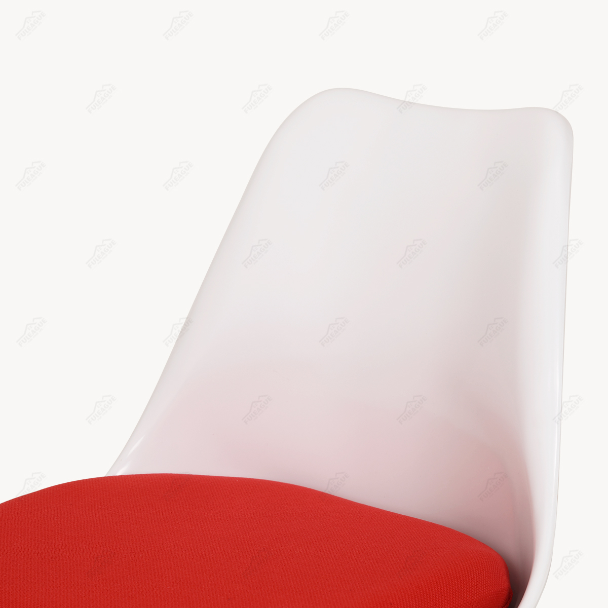 Plastic Dining Chair Without Armrest, Upholstered Seat FXD054
