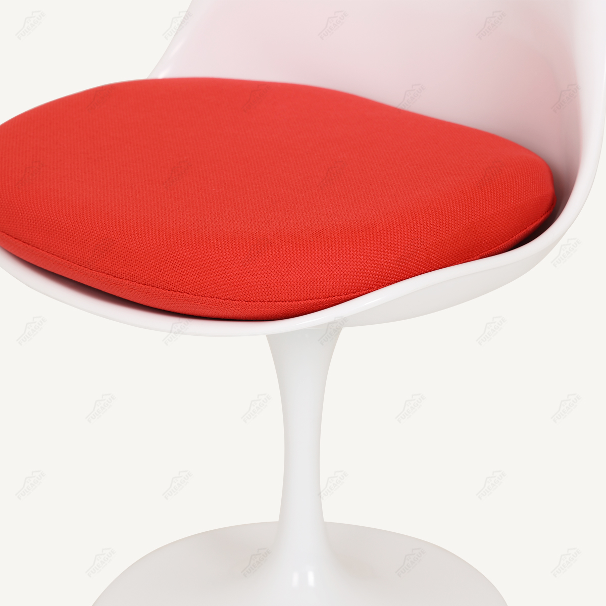 Plastic Dining Chair Without Armrest, Upholstered Seat FXD054