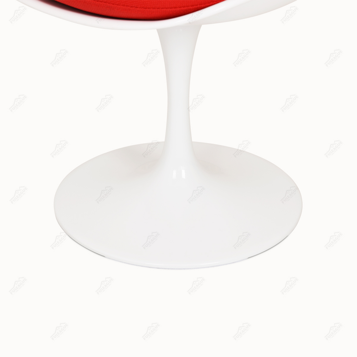 Plastic Dining Chair Without Armrest, Upholstered Seat FXD054