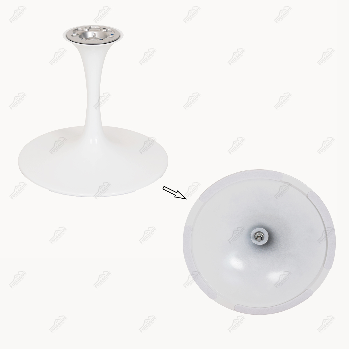 Plastic Dining Chair Without Armrest, Upholstered Seat FXD054