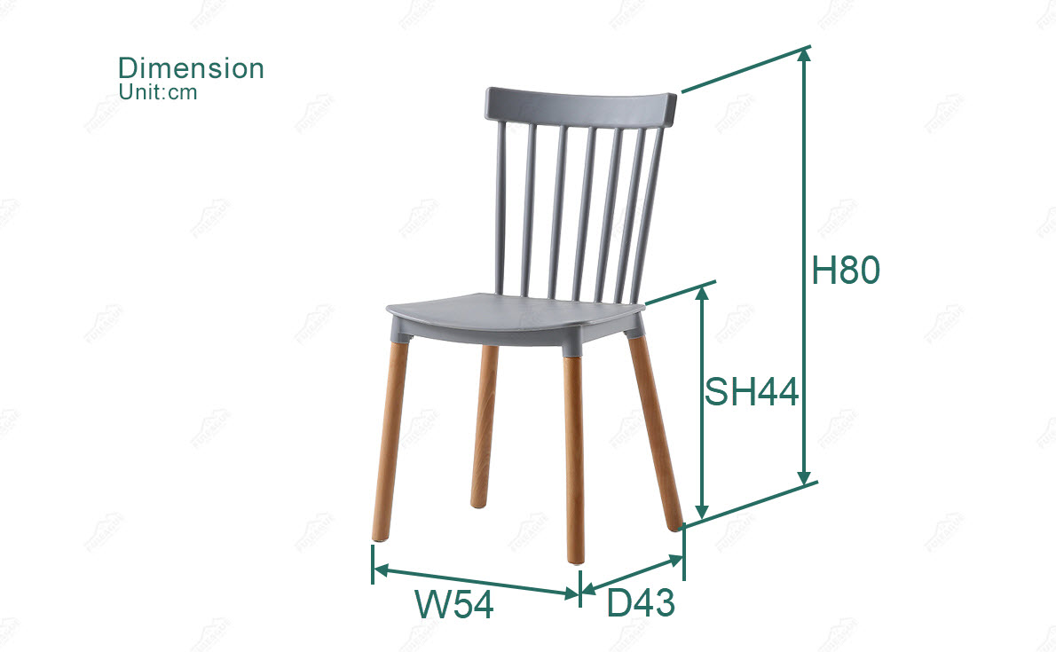 Fuleague dining chairs with wood legs dimension 