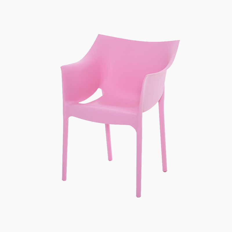 Plastic dining chair with arms FXD049 (Set of 4)