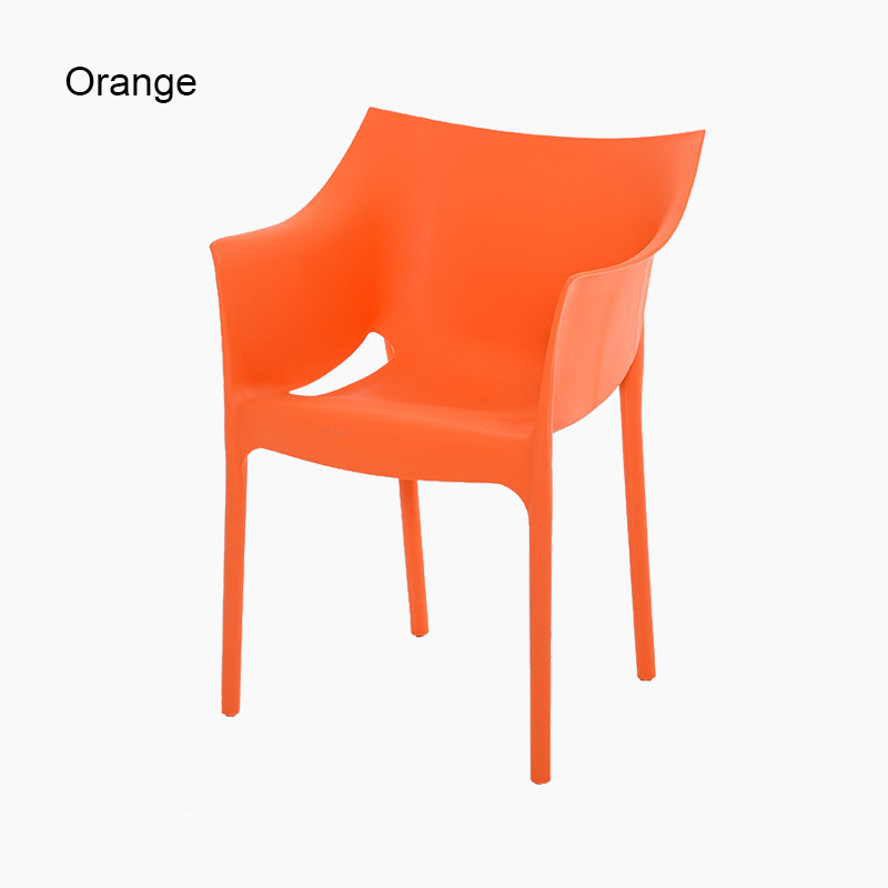 Plastic dining chair with arms FXD049 (Set of 4)