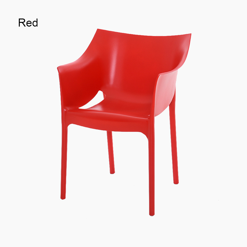 Plastic dining chair with arms FXD049 (Set of 4)