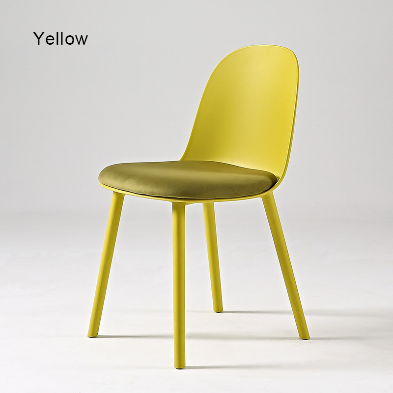 Plastic Modern Dining Chairs FXD055 PP Frame And Fabric Cushion (Set of 4)