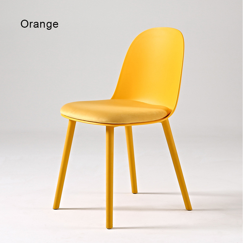 Plastic Modern Dining Chairs FXD055 PP Frame And Fabric Cushion (Set of 4)