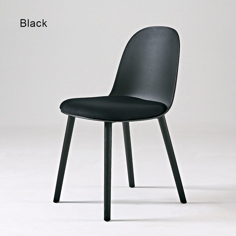 Plastic Modern Dining Chairs FXD055 PP Frame And Fabric Cushion (Set of 4)