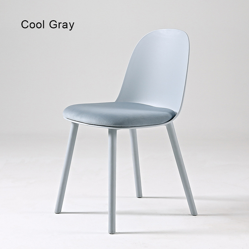 Plastic Modern Dining Chairs FXD055 PP Frame And Fabric Cushion (Set of 4)