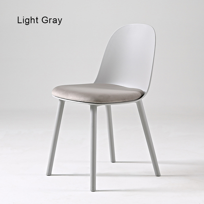 Plastic Modern Dining Chairs FXD055 PP Frame And Fabric Cushion (Set of 4)