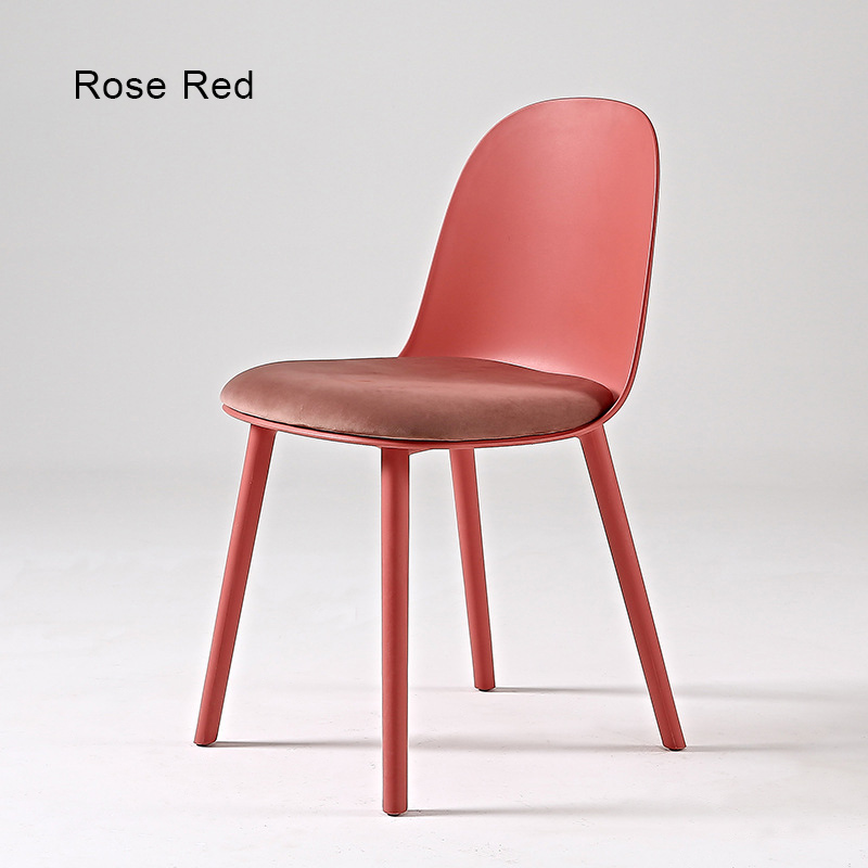 Plastic Modern Dining Chairs FXD055 PP Frame And Fabric Cushion (Set of 4)