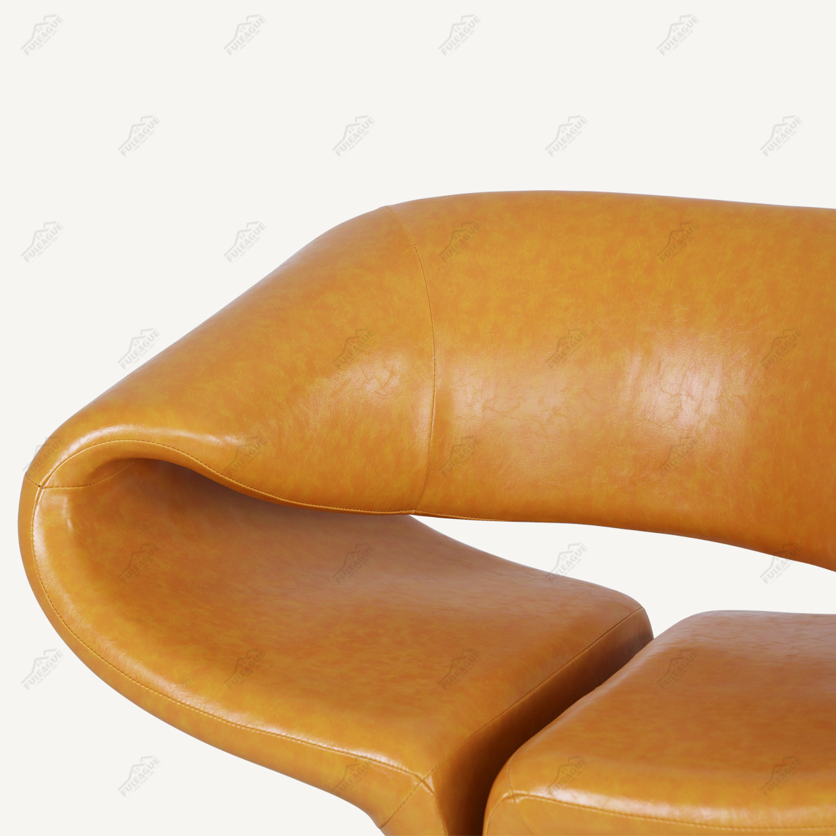 Ribbon Chair Replica in Genuine Leather FA349-Genuine Leather