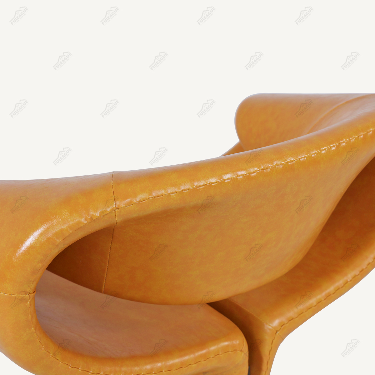 Ribbon Chair Replica in Genuine Leather FA349-Genuine Leather