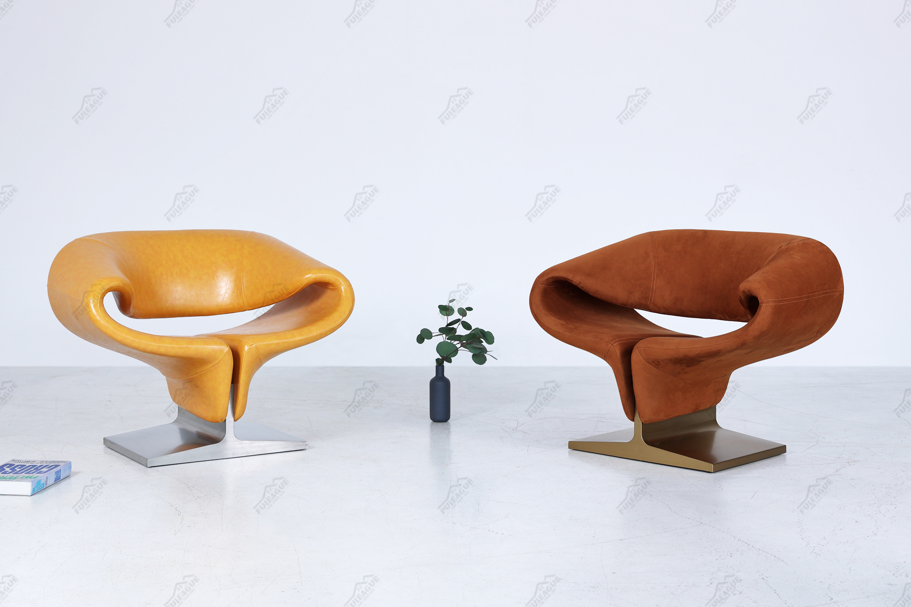 Fuleague pierre paulin ribbon chair replica FA349-Genuine Leather