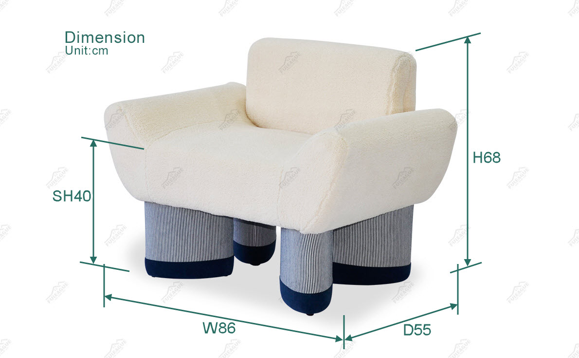 Fuleague smile chair giancarlo valle dimension FA352-F