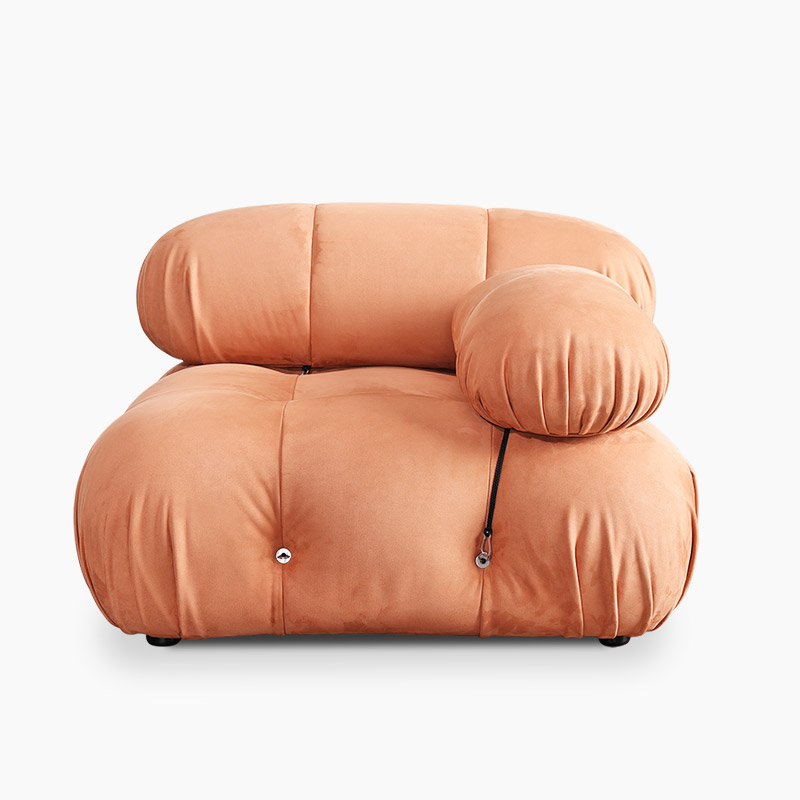 Square Modular Sofa with Left Armrest in Fabric FA350-L