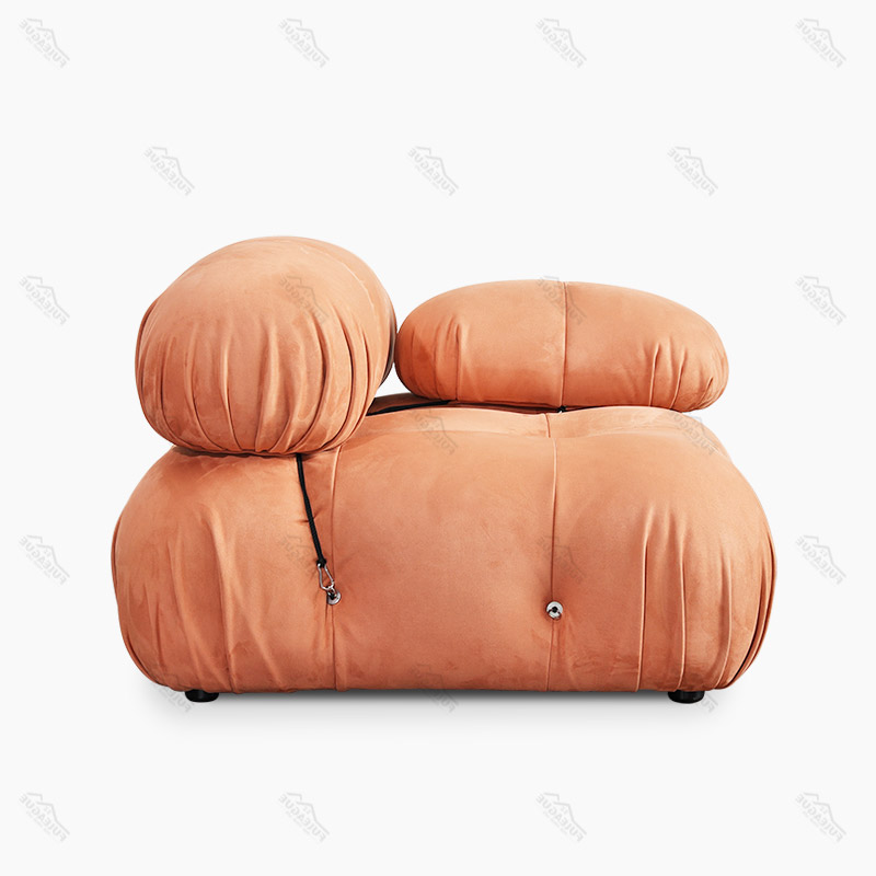 Square Modular Sofa with Left Armrest in Fabric FA350-L