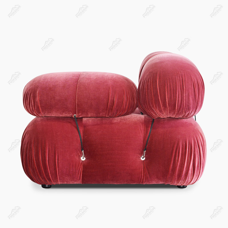 Square Modular Sofa with Left Armrest in Fabric FA350-L