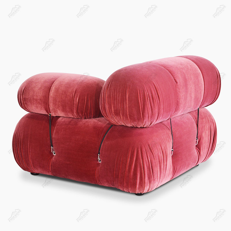 Square Modular Sofa with Left Armrest in Fabric FA350-L