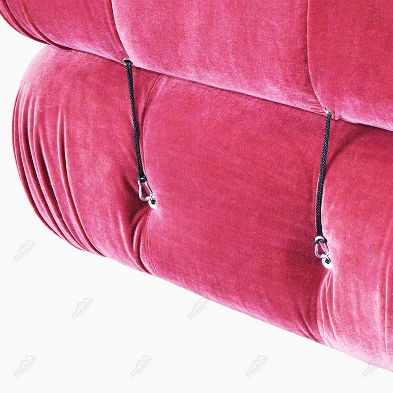 Square Modular Sofa with Left Armrest in Fabric FA350-L