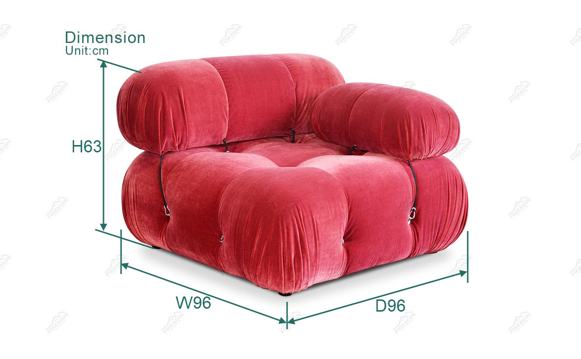 Fuleague Square Modular Sofa dimension FA350-L