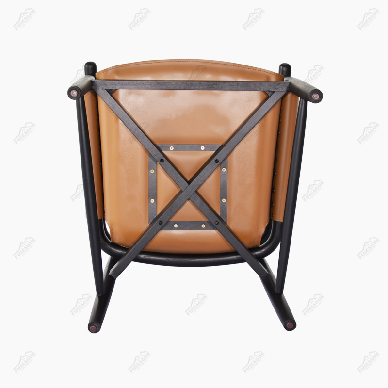 Teresina Kuoio Leather Wooden Armchair Replica in Saddle Leather FA365