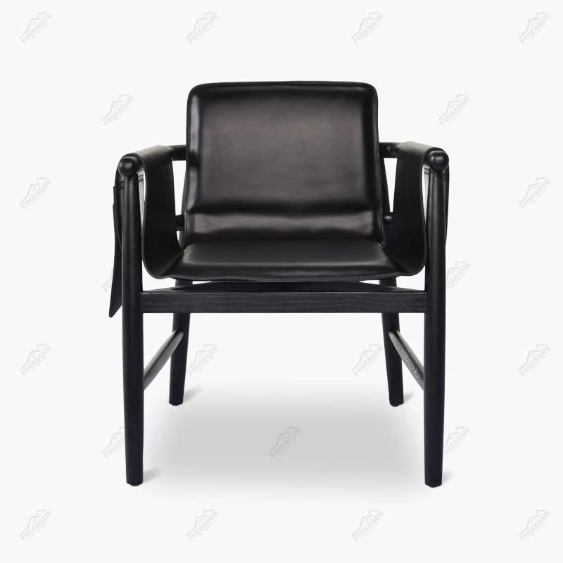 Teresina Kuoio Leather Wooden Armchair Replica in Saddle Leather FA365