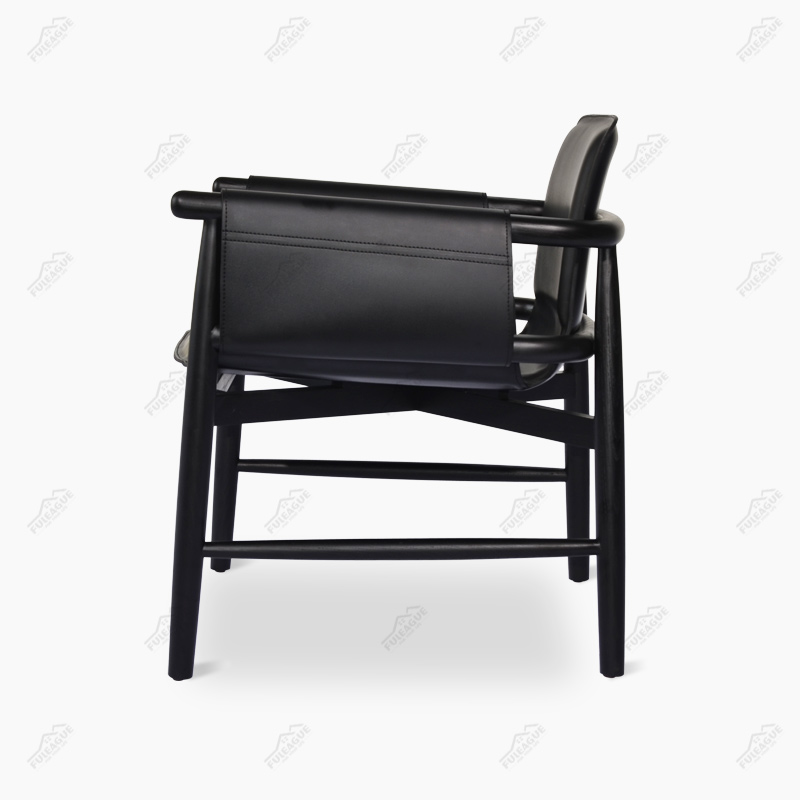 Teresina Kuoio Leather Wooden Armchair Replica in Saddle Leather FA365