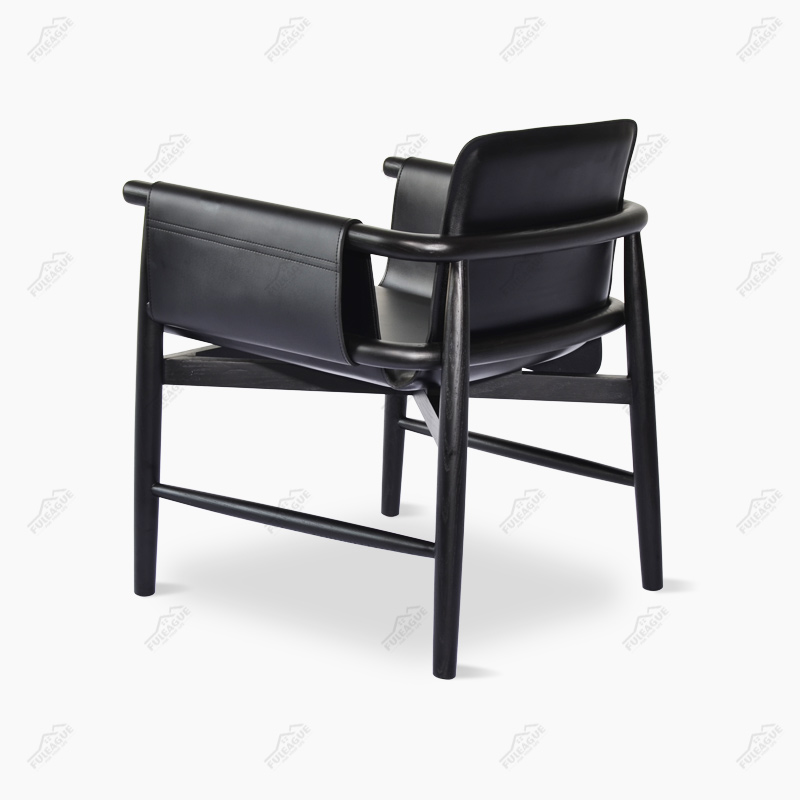 Teresina Kuoio Leather Wooden Armchair Replica in Saddle Leather FA365